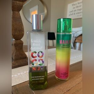 Bath & Body Works Waikiki Beach Coconut Fine Fragrance Mist Perfume Bottles